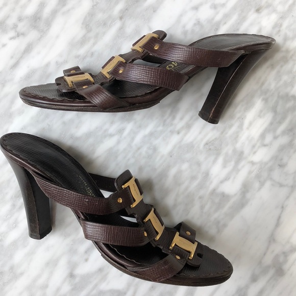 Ferragamo logo placket sandals - Picture 2 of 7